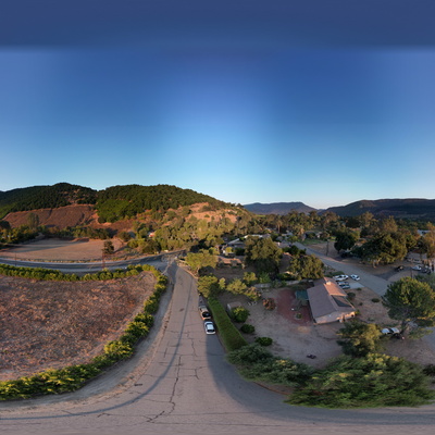 Adobe House 360 Aerial View